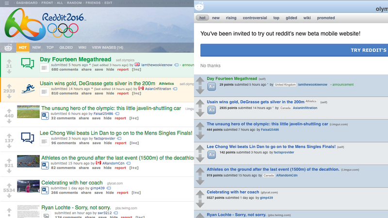 /olympics in standard desktop and compact views